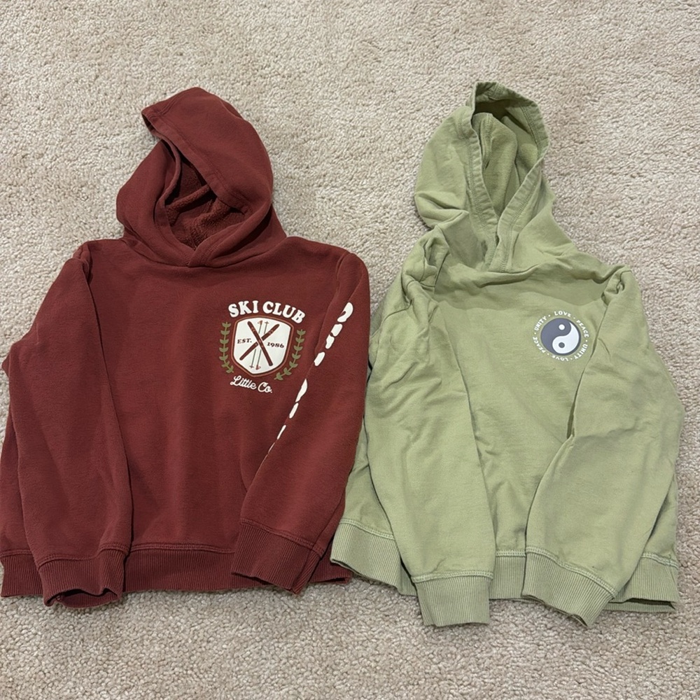 Two 5T sweatshirts hoodies